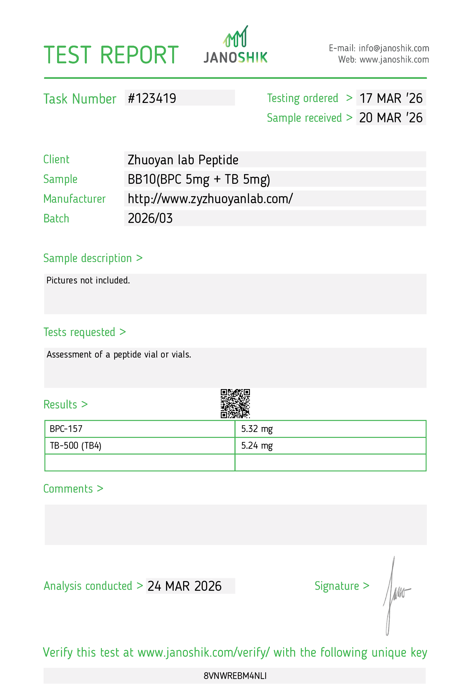 BB10 Blend Test Report task 123419